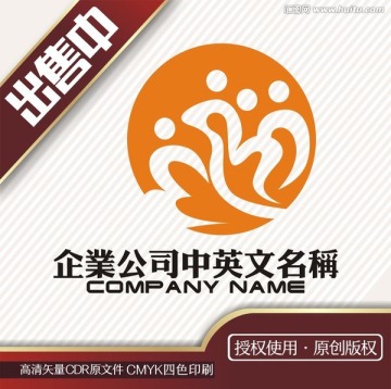 群聚娱乐人爱logo标志