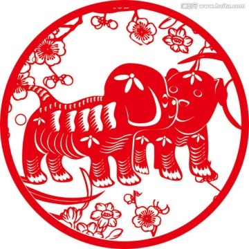 狗剪紙 狗年剪紙