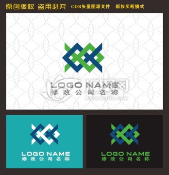 字母X鱼 互联网科技logo