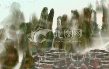 蘇州天平山一線天 橫版及導圖