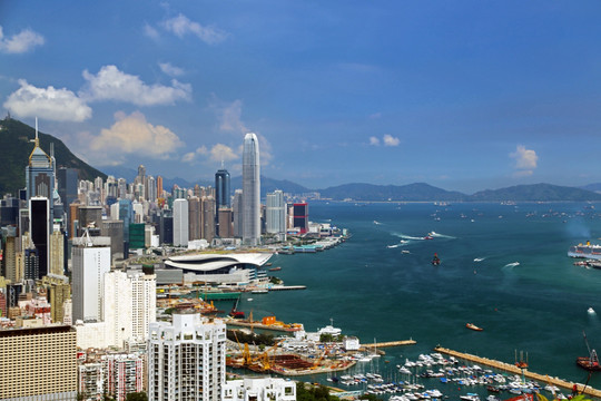 香港维多利亚港景色