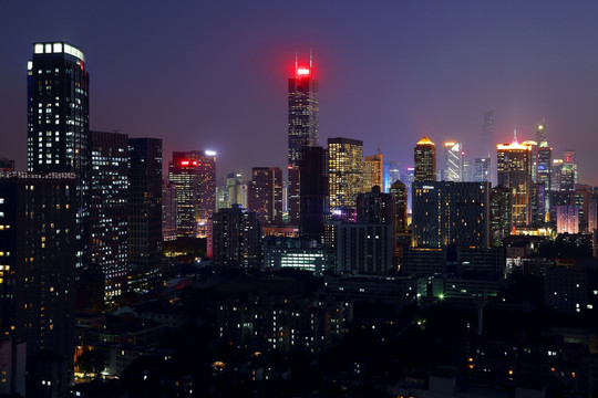 广州城市风光夜景