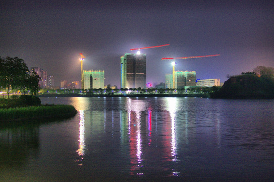 花都湖夜景