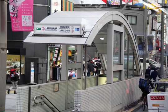 日本东京街景 地铁入口