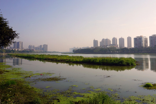 德阳绵远河早晨晨景