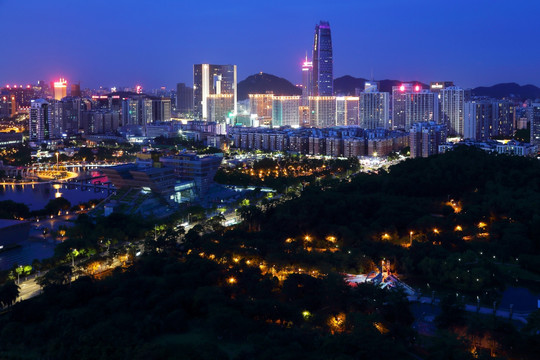 东莞城市风光夜景