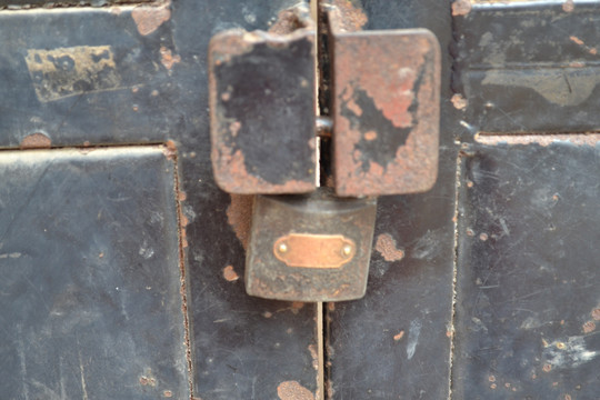 铁锁 旧锁 铁锁门