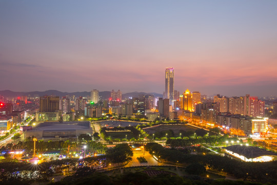 虎门镇全景夜景