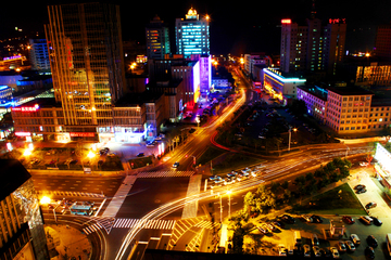 车流夜景延时摄影 