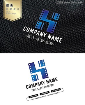 H字母電影LOGO 微電影標(biāo)志