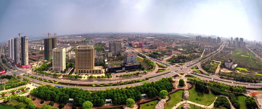 金华金东区李渔路航拍全景