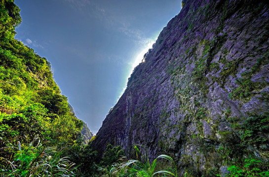 浙江兰溪红岩脚 红岩峭壁