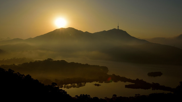 梧桐山日出风景jpg高清