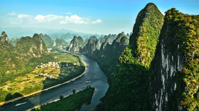 桂林陽朔漓江山水風(fēng)景jpg高清