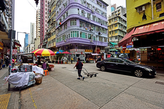 香港街景 广东道