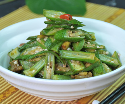 小炒秋葵
