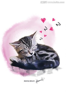 動物插畫 小貓