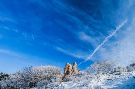 泰山雪景接片高清大图