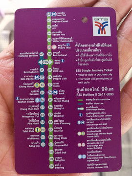 曼谷轻轨车票