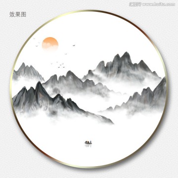 寫意山水裝飾畫