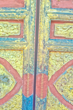 雕花木门中式门窗 仿古木门雕
