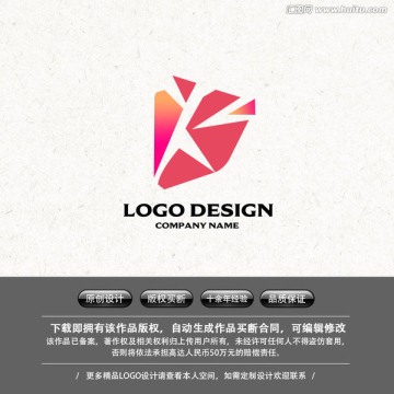 时尚LOGO 酒吧KTV字母K