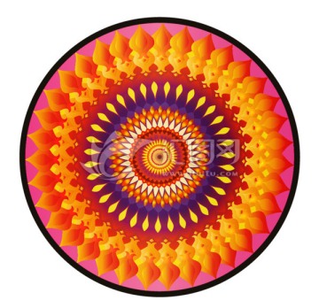 教堂玻璃圖案 圓毯 塊毯 刺繡
