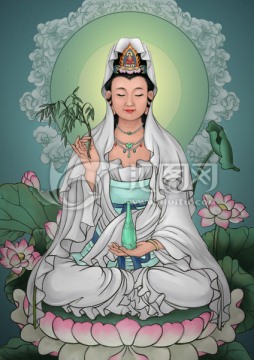 手繪分層 觀音菩薩
