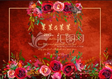 中式婚禮背景