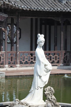 南京 雕塑 莫愁湖