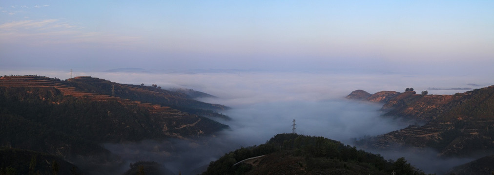 陕北高原云雾景观