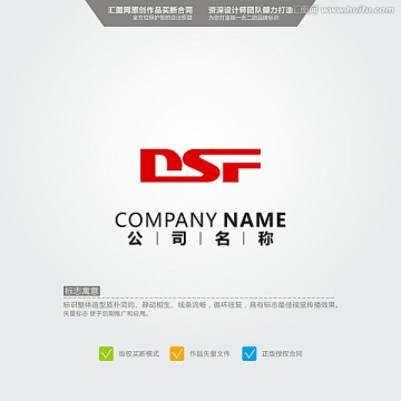 DSF 英文LOGO 原创标志