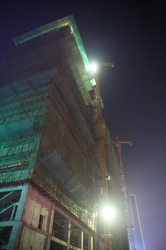 在建大楼夜景