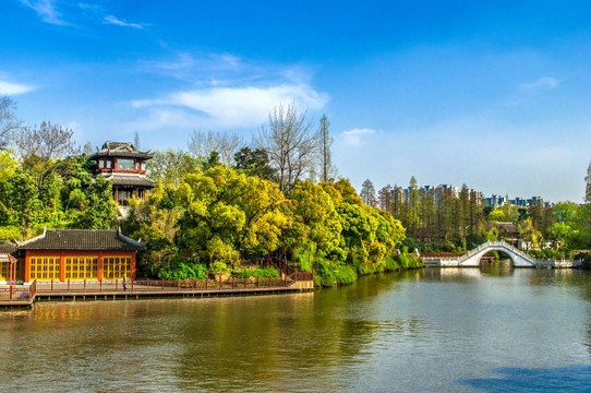 中式古典园林 拱桥