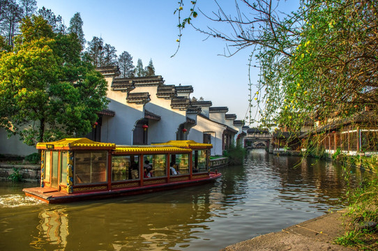 江南水乡南京秦淮河风景