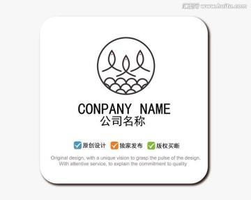 魚餐館logo 魚火鍋logo