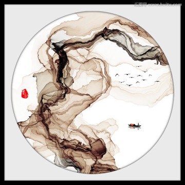 抽象意境水墨装饰画