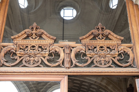 法国尚蒂伊城堡 浮雕装饰 木雕