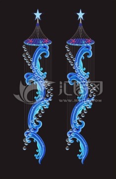 商場(chǎng)中廳裝飾 夏季氛圍 海洋