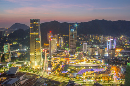 深圳蛇口全景夜景