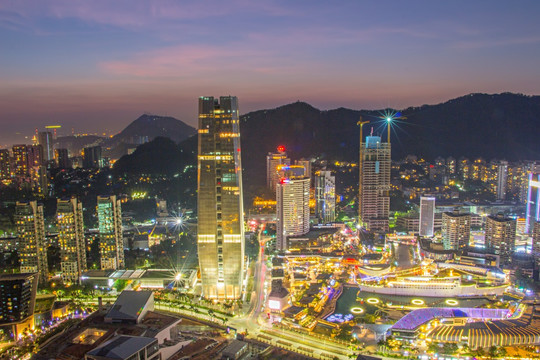 深圳蛇口全景夜景