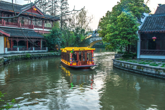 江南水乡南京秦淮河风景