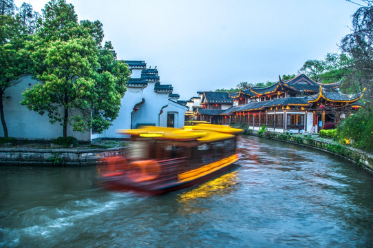 江南水乡南京秦淮河风景