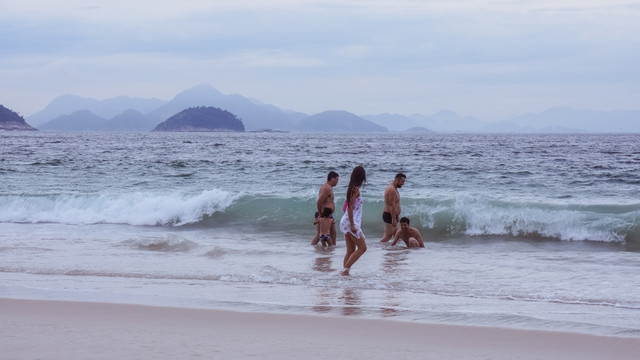 巴西里约哥巴卡班那海滩里约海滩
