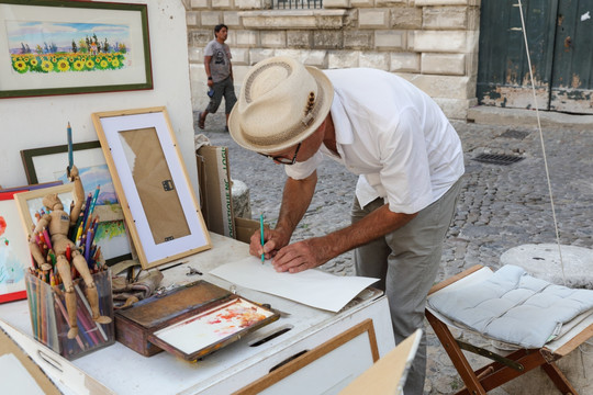 法国街头画家 阿维尼翁画家