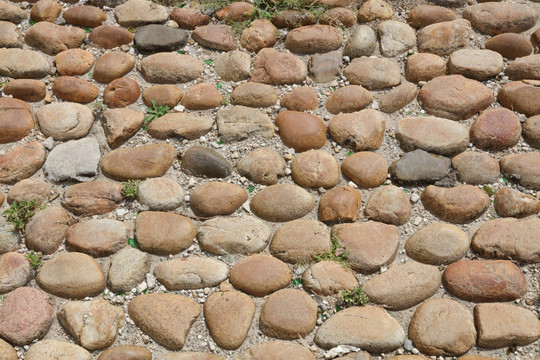 鹅卵石地面 鹅卵石 古老地面