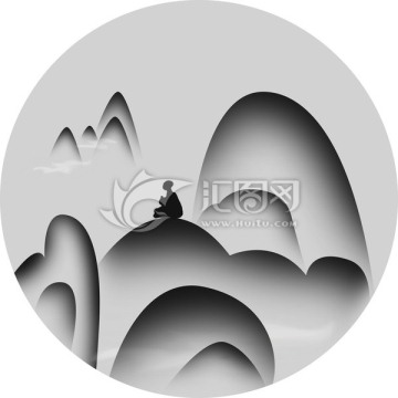 禪意水墨山水