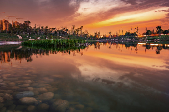 黄昏 夕阳 晚霞