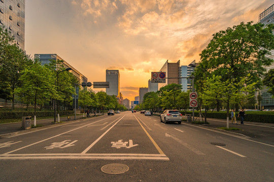 成都高新区街景