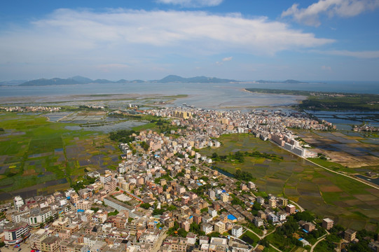 沿海小镇 海岸 乡镇